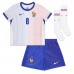 Camisa de Futebol França Aurelien Tchouameni #8 Equipamento Secundário Infantil Europeu 2024 Manga Curta (+ Calças curtas)